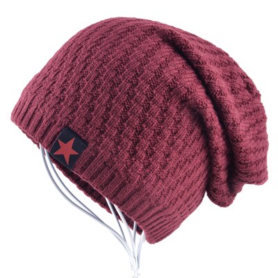 Solid color Winter hats for men