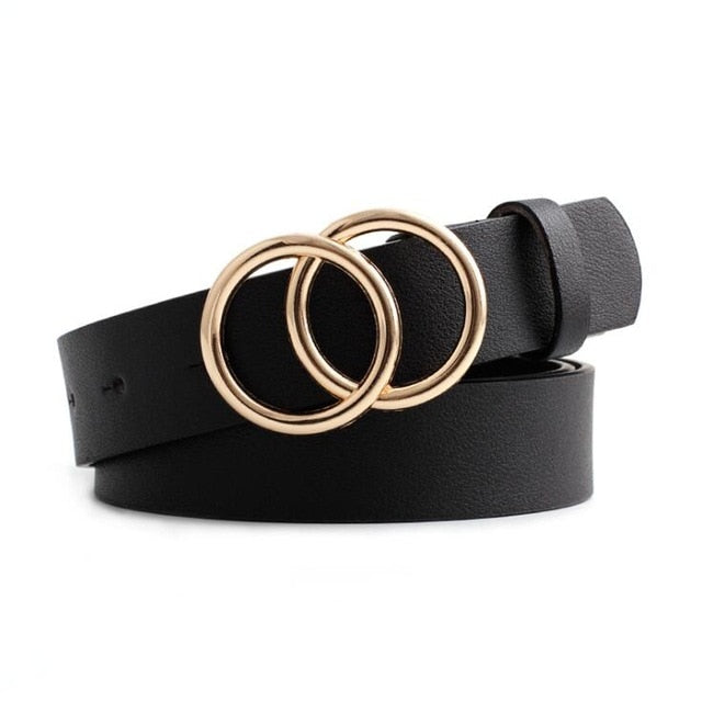 Double Ring Women Belt Fashion Waist