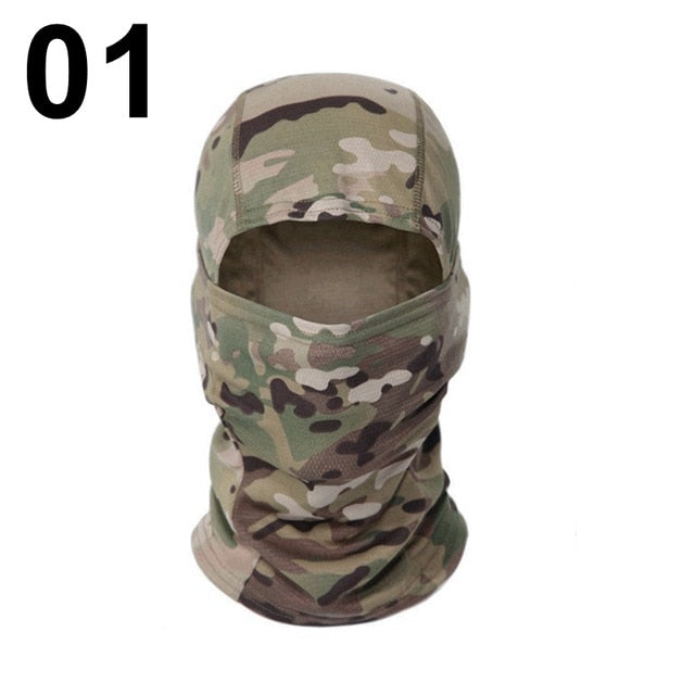 Multicam Camouflage Balaclava Cap Full Face Shield Cycling Motorcycle