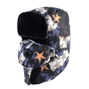 Camouflage hat men bomber hats winter cap masks